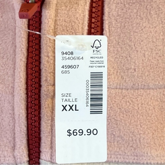 Hyba Women's Vest Size XXL Polar Colour Blocked Pink Tan Sleeveless - Picture 10 of 15